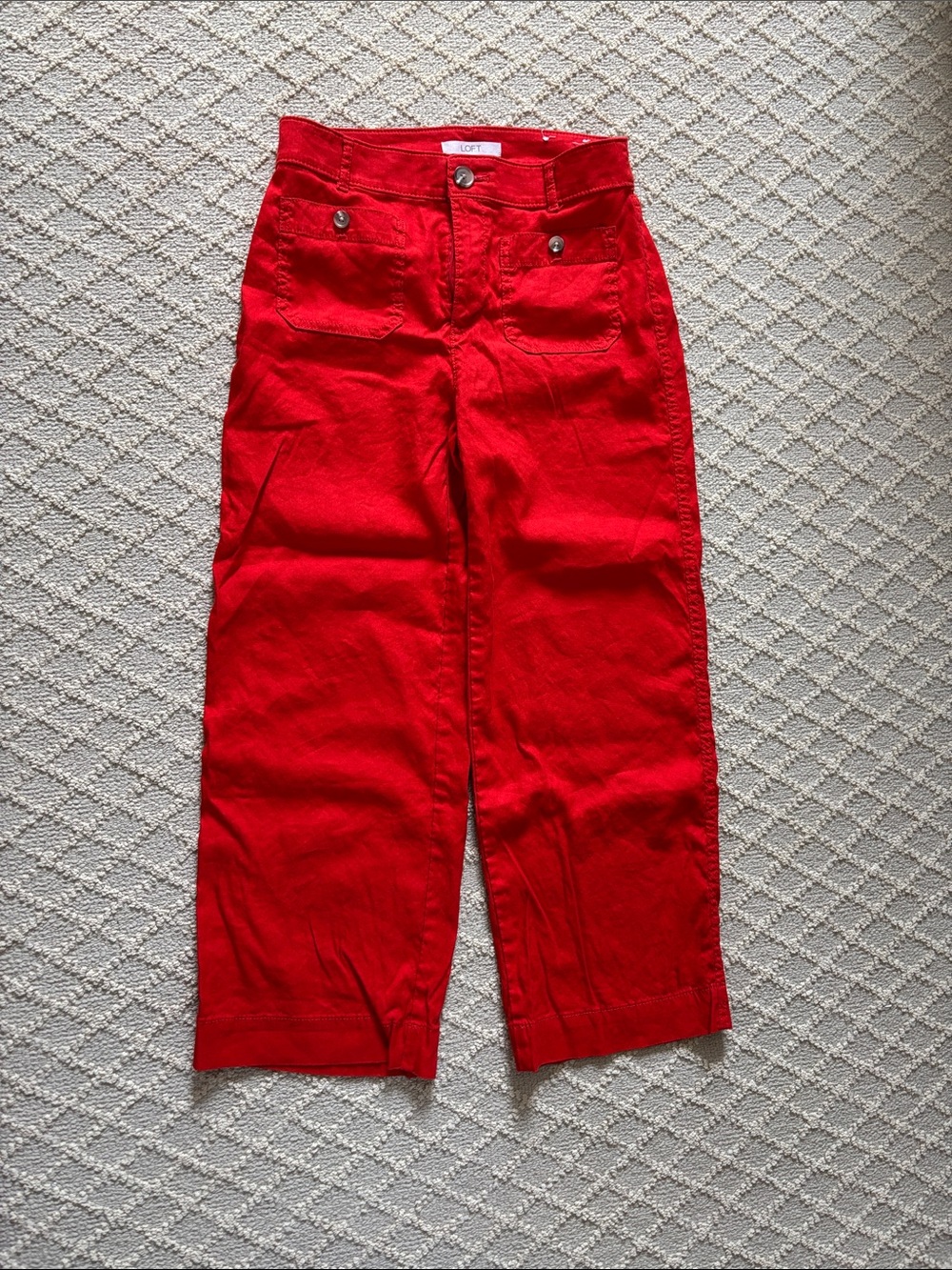 LOFT Palmer Wide-Leg Crop Pants